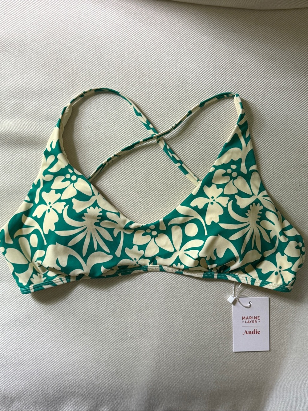 Marine Layer x Angie Floral Bikini Top
